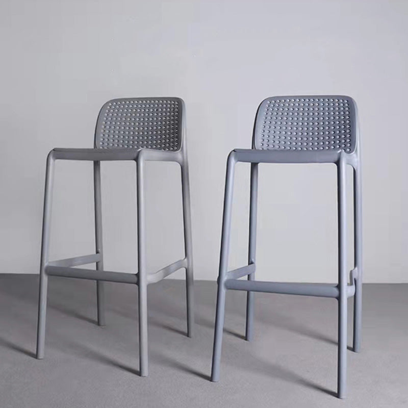 Scandinavia Style Bar-stool Square Seat PP Legs for Kitchen Bar