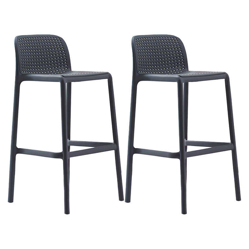 Scandinavia Style Bar-stool Square Seat PP Legs for Kitchen Bar