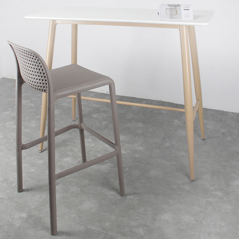 Scandinavia Style Bar-stool Square Seat PP Legs for Kitchen Bar