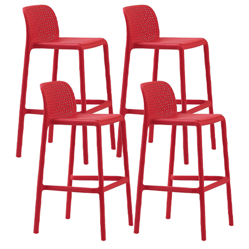 Scandinavia Style Bar-stool Square Seat PP Legs for Kitchen Bar