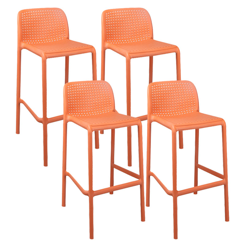 Scandinavia Style Bar-stool Square Seat PP Legs for Kitchen Bar