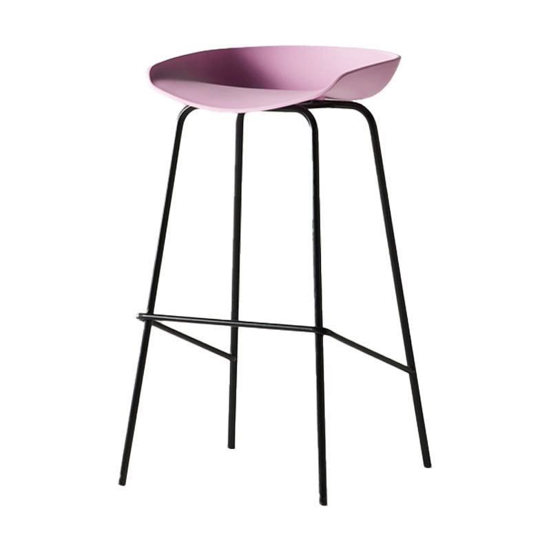 Silla de bar de estilo industrial, asiento de cubo, patas de hierro para restaurante y bar
