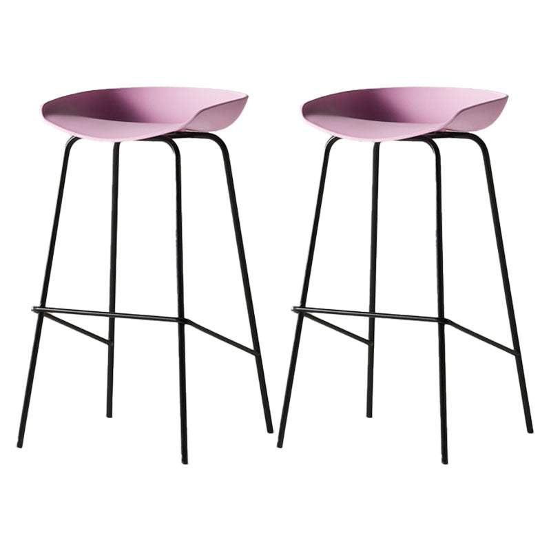 Silla de bar de estilo industrial, asiento de cubo, patas de hierro para restaurante y bar