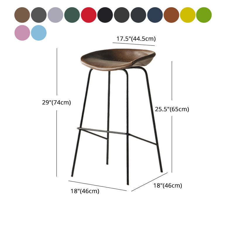 Silla de bar de estilo industrial, asiento de cubo, patas de hierro para restaurante y bar