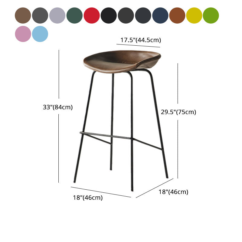 Silla de bar de estilo industrial, asiento de cubo, patas de hierro para restaurante y bar