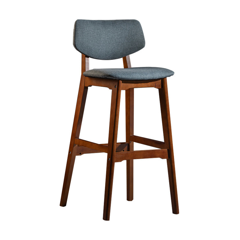 Scandinavia Style Bar-stool Wooden Legs Square Seat for Kitchen Bar
