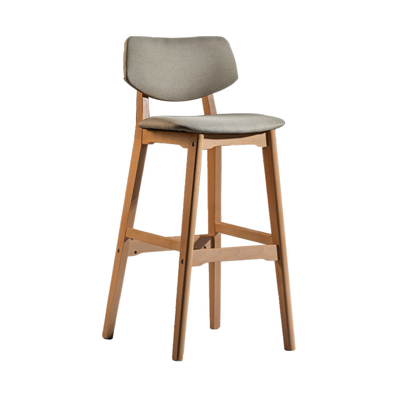 Scandinavia Style Bar-stool Wooden Legs Square Seat for Kitchen Bar