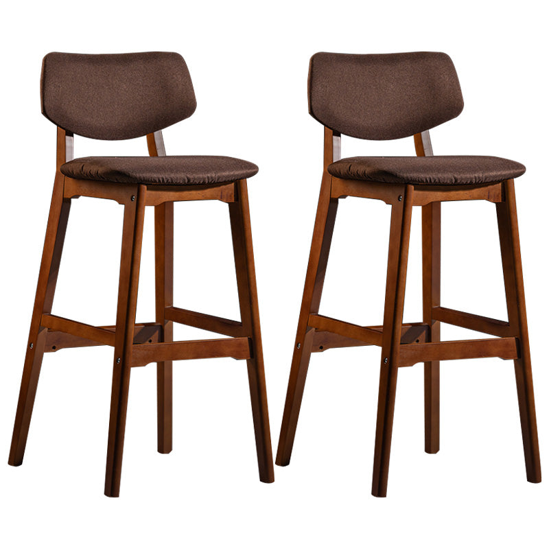 Scandinavia Style Bar-stool Wooden Legs Square Seat for Kitchen Bar