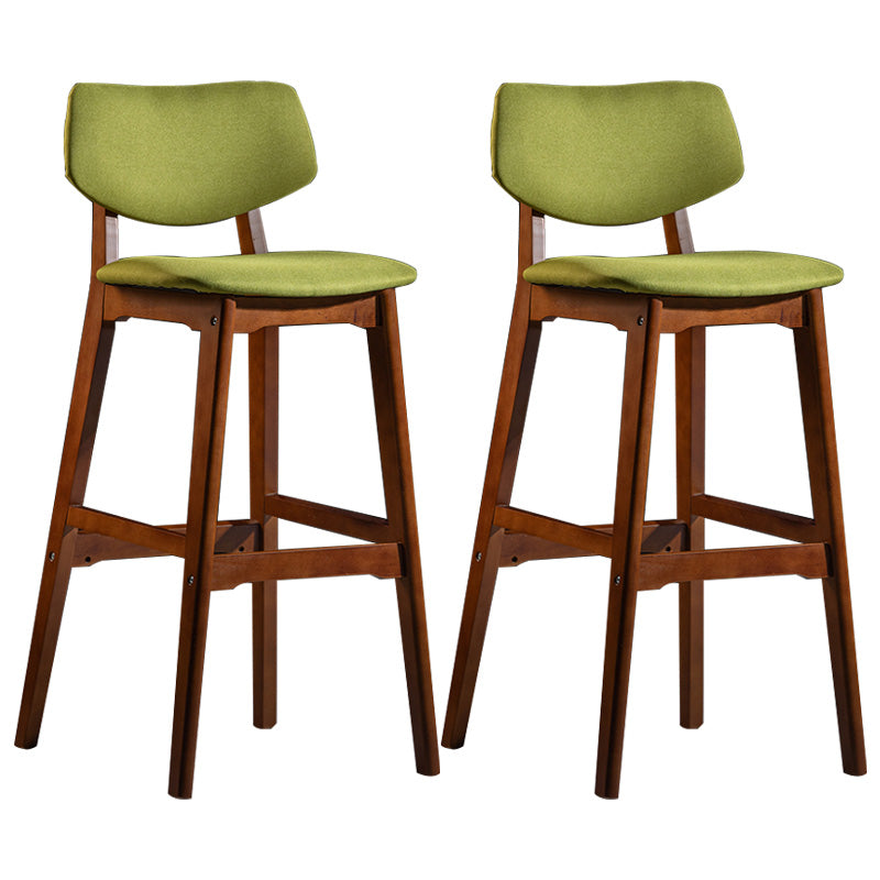 Scandinavia Style Bar-stool Wooden Legs Square Seat for Kitchen Bar