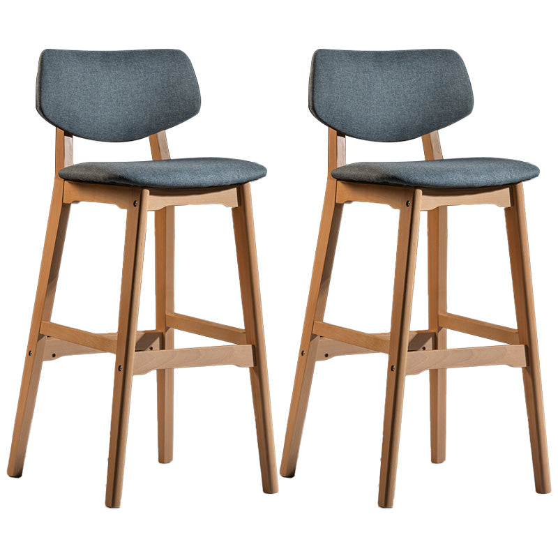 Scandinavia Style Bar-stool Wooden Legs Square Seat for Kitchen Bar