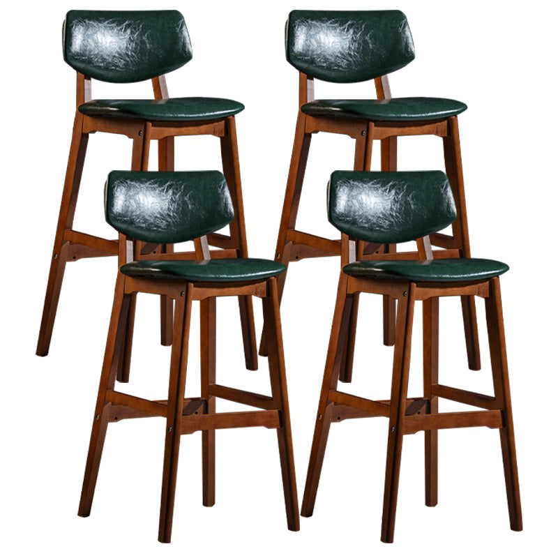 Scandinavia Style Bar-stool Wooden Legs Square Seat for Kitchen Bar
