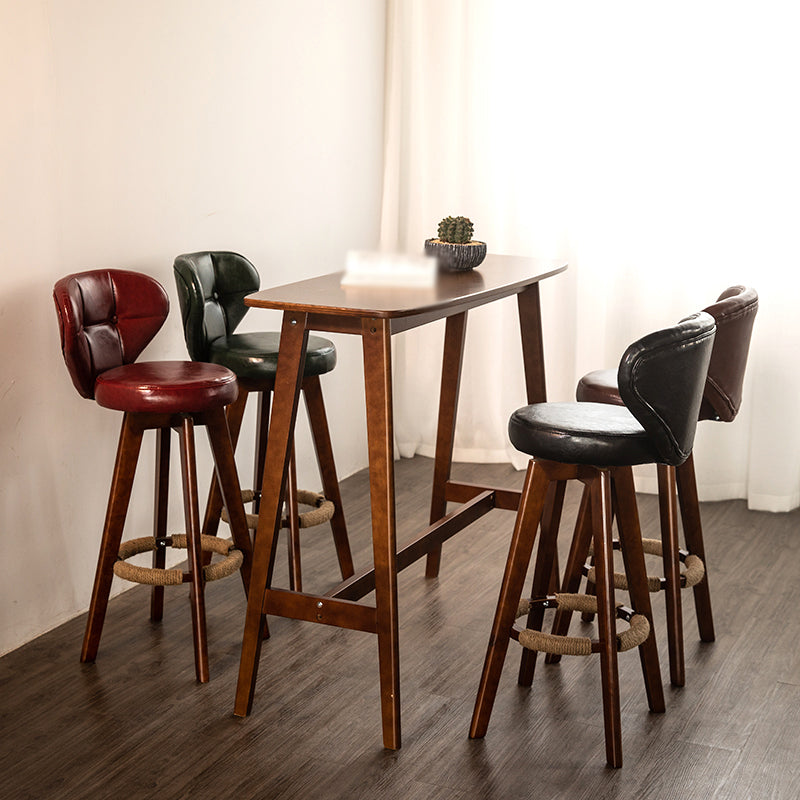 Piernas de madera de estilo de bar de escandinavia asiento redondo para bar de restaurantes
