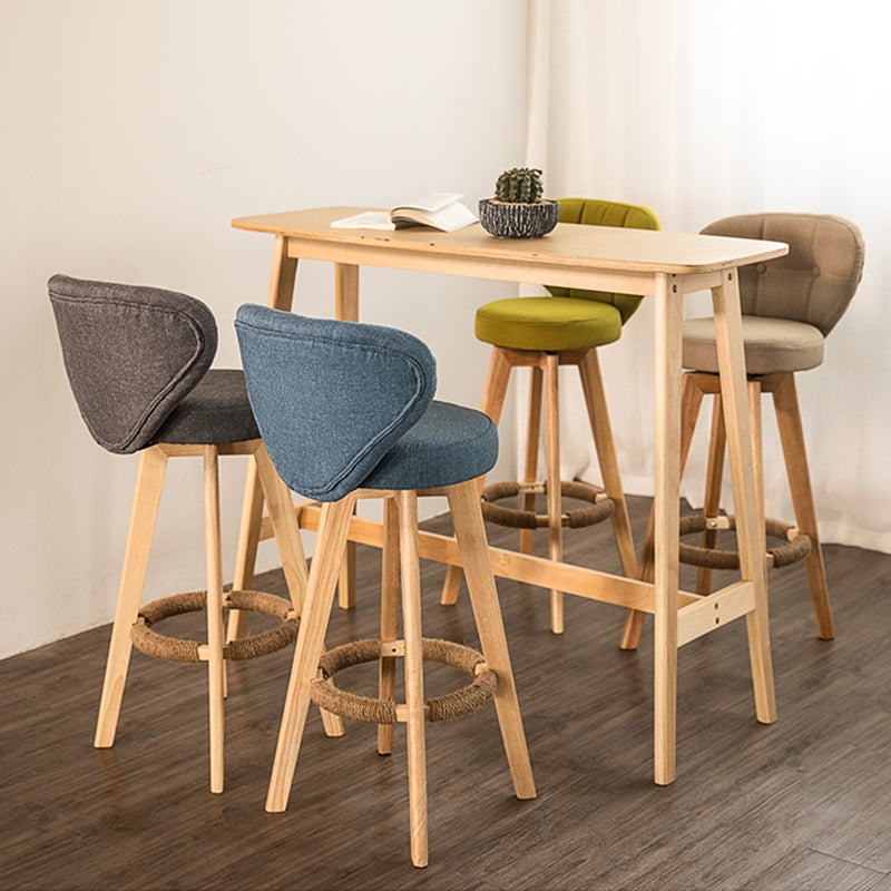 Piernas de madera de estilo de bar de escandinavia asiento redondo para bar de restaurantes