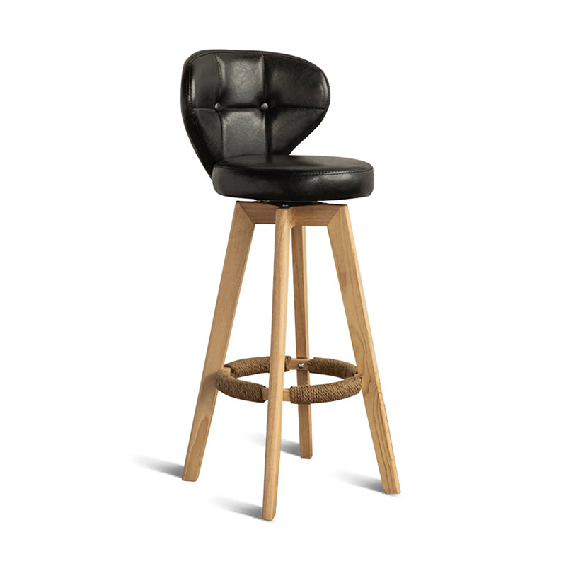 Piernas de madera de estilo de bar de escandinavia asiento redondo para bar de restaurantes