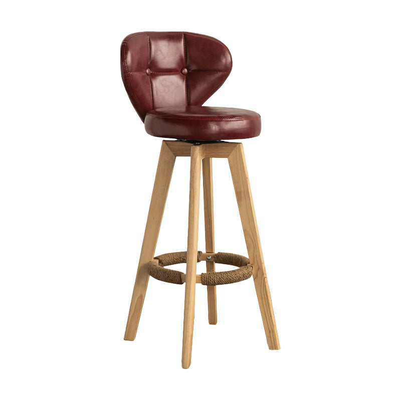 Piernas de madera de estilo de bar de escandinavia asiento redondo para bar de restaurantes