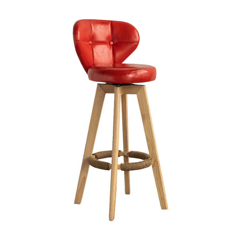 Piernas de madera de estilo de bar de escandinavia asiento redondo para bar de restaurantes