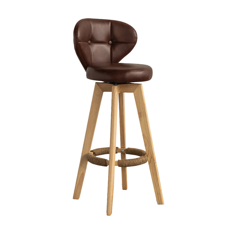Piernas de madera de estilo de bar de escandinavia asiento redondo para bar de restaurantes
