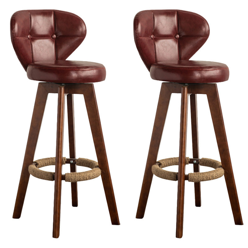 Piernas de madera de estilo de bar de escandinavia asiento redondo para bar de restaurantes