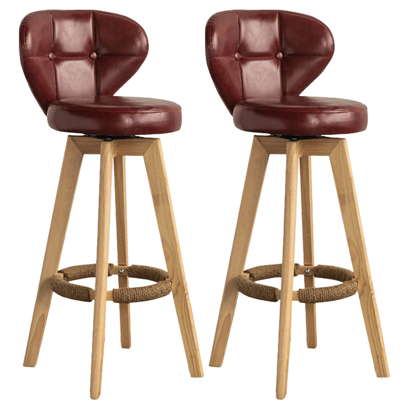 Piernas de madera de estilo de bar de escandinavia asiento redondo para bar de restaurantes