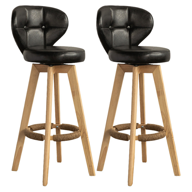 Piernas de madera de estilo de bar de escandinavia asiento redondo para bar de restaurantes