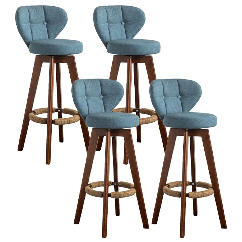Piernas de madera de estilo de bar de escandinavia asiento redondo para bar de restaurantes