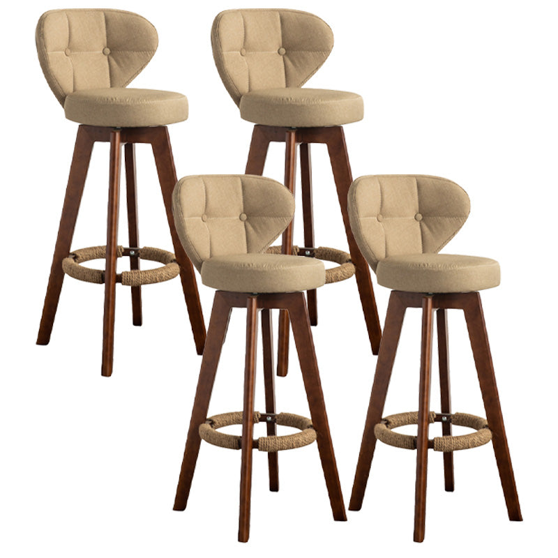 Piernas de madera de estilo de bar de escandinavia asiento redondo para bar de restaurantes