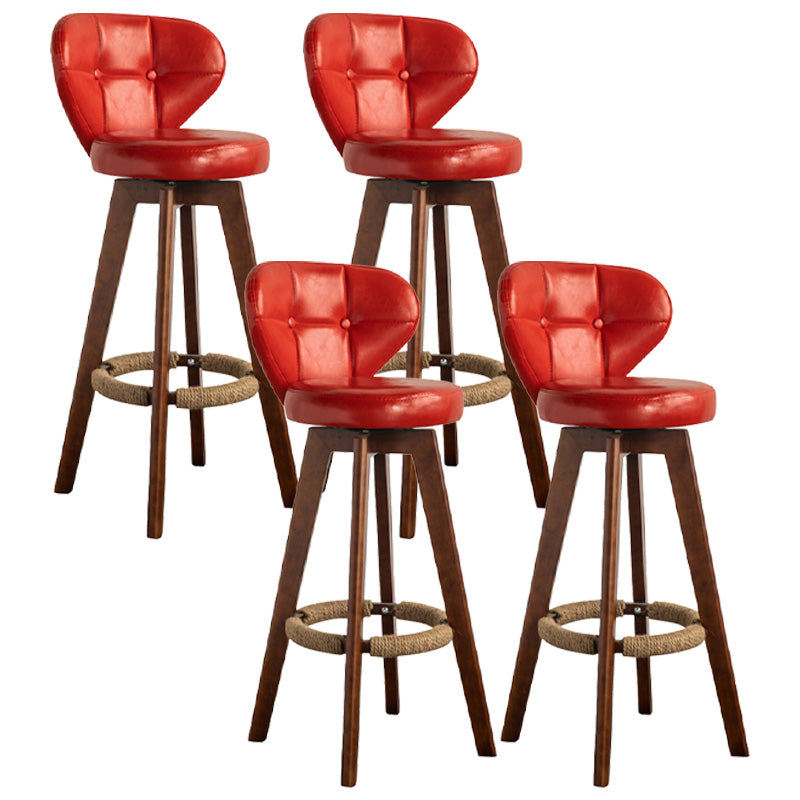 Piernas de madera de estilo de bar de escandinavia asiento redondo para bar de restaurantes