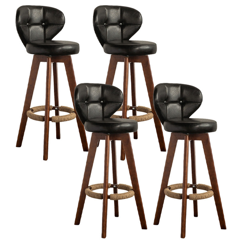 Piernas de madera de estilo de bar de escandinavia asiento redondo para bar de restaurantes