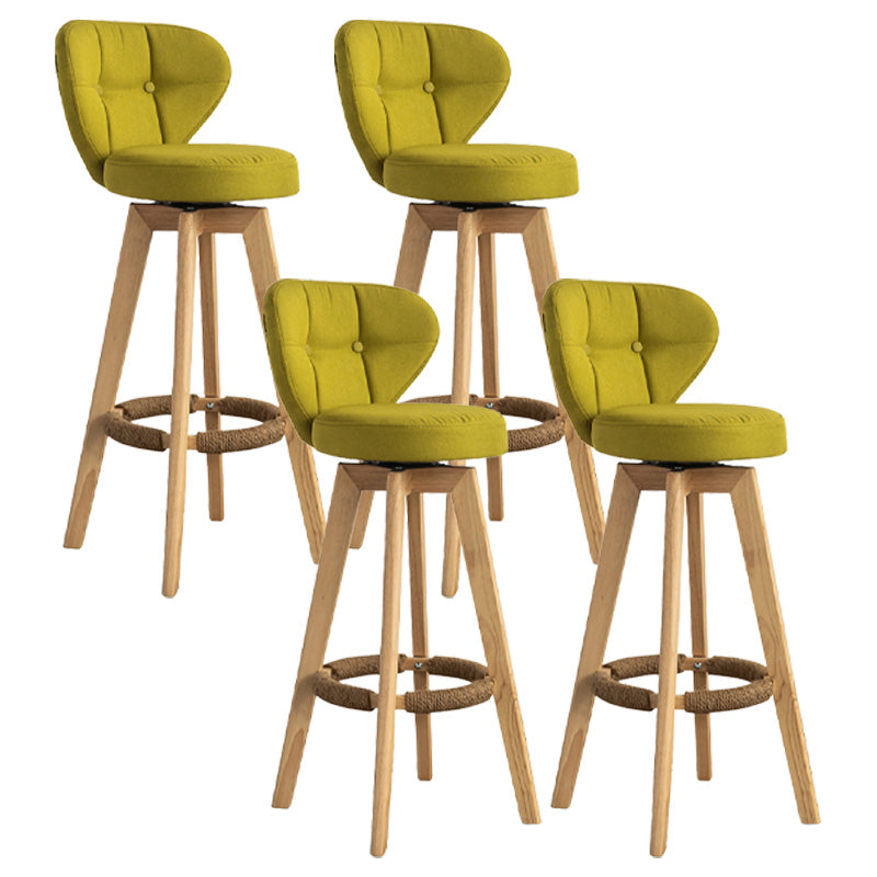 Piernas de madera de estilo de bar de escandinavia asiento redondo para bar de restaurantes