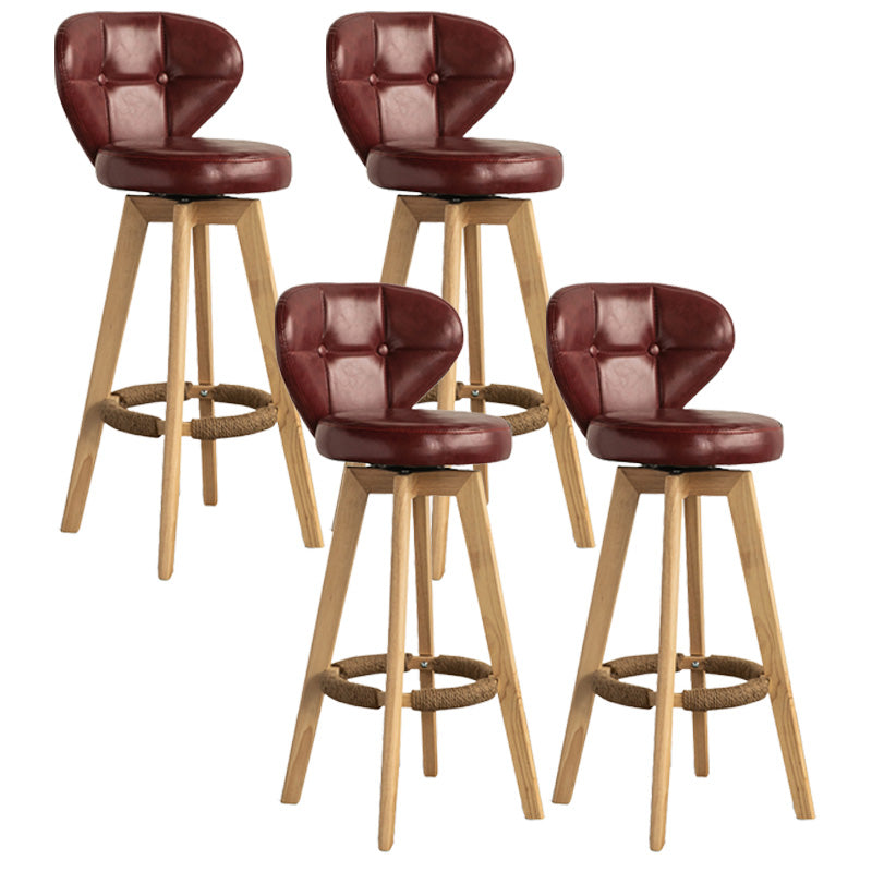 Piernas de madera de estilo de bar de escandinavia asiento redondo para bar de restaurantes