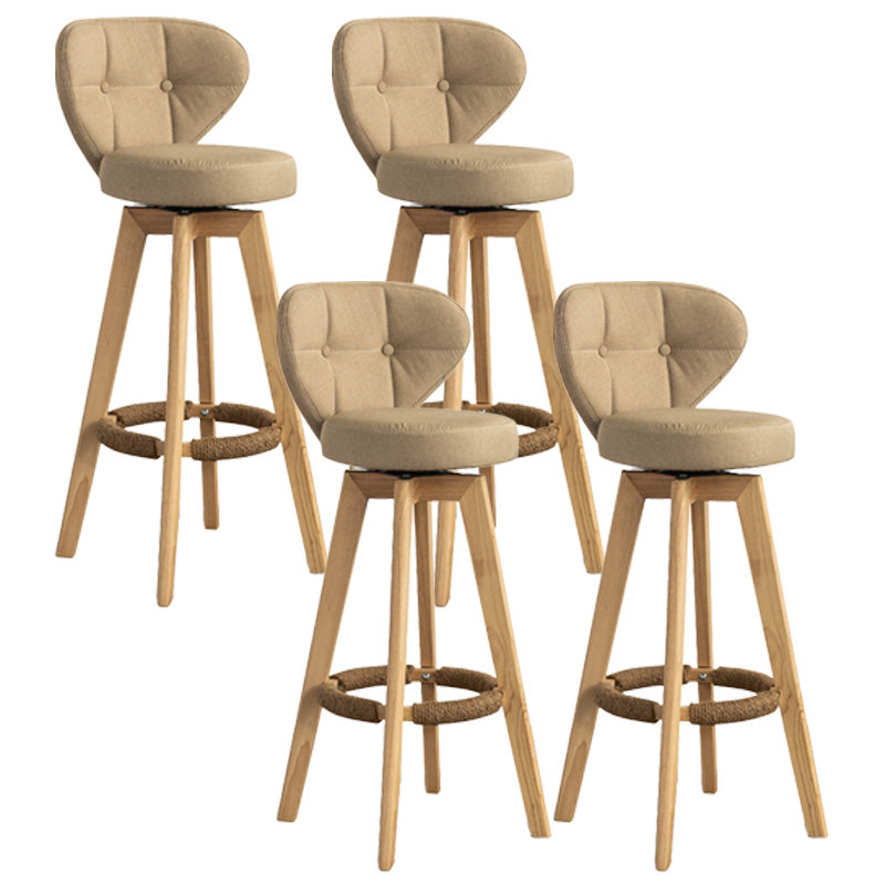 Piernas de madera de estilo de bar de escandinavia asiento redondo para bar de restaurantes