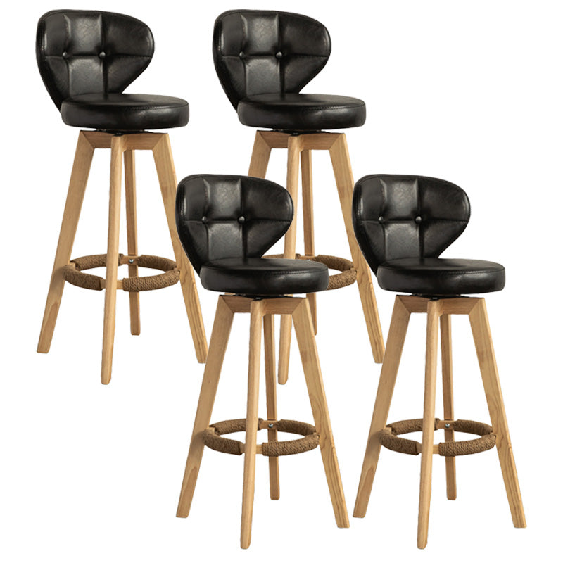 Piernas de madera de estilo de bar de escandinavia asiento redondo para bar de restaurantes