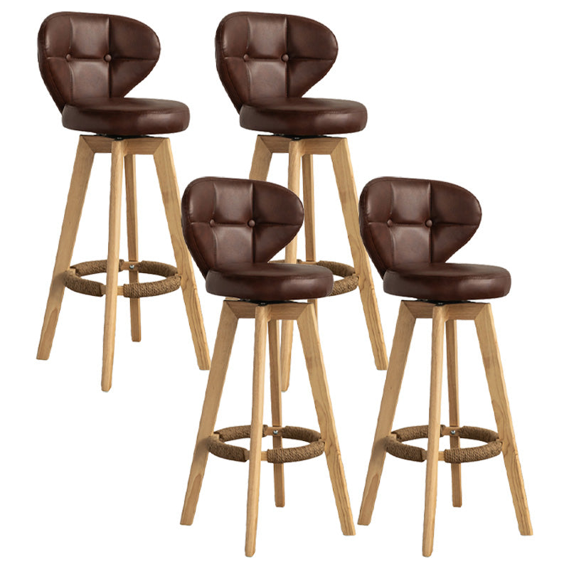 Piernas de madera de estilo de bar de escandinavia asiento redondo para bar de restaurantes