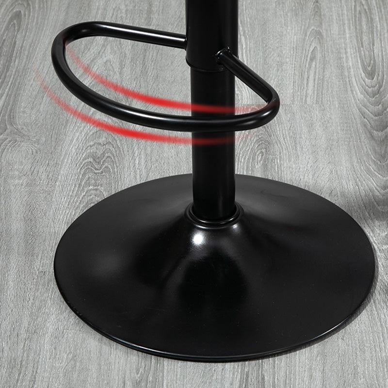 Sgabello da bar in stile industriale con sedile in pelle di piedistallo in metallo per bar da cucina