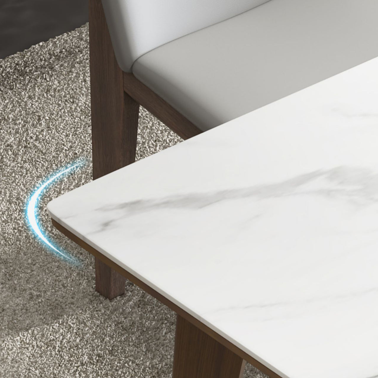 Modern 1/4/5 Pieces Dining Sintered Stone Dining Table Set with Wooden Legs for Home