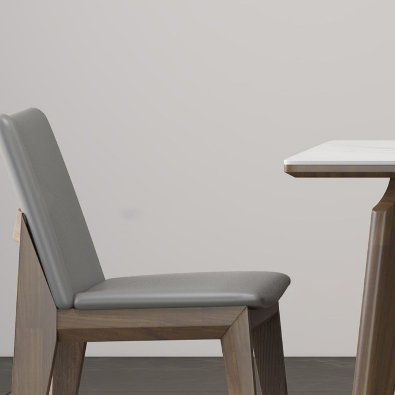 Modern 1/4/5 Pieces Dining Sintered Stone Dining Table Set with Wooden Legs for Home