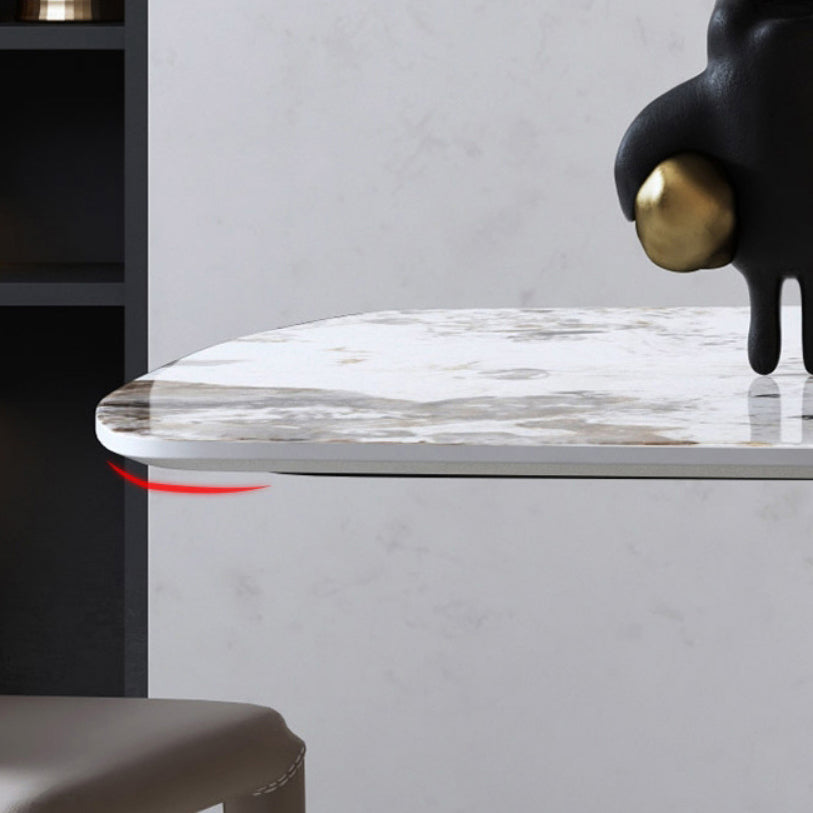 1/3/4/7 Pieces Modern Dinette Set Sintered Stone Dining Table Set for Kitchen