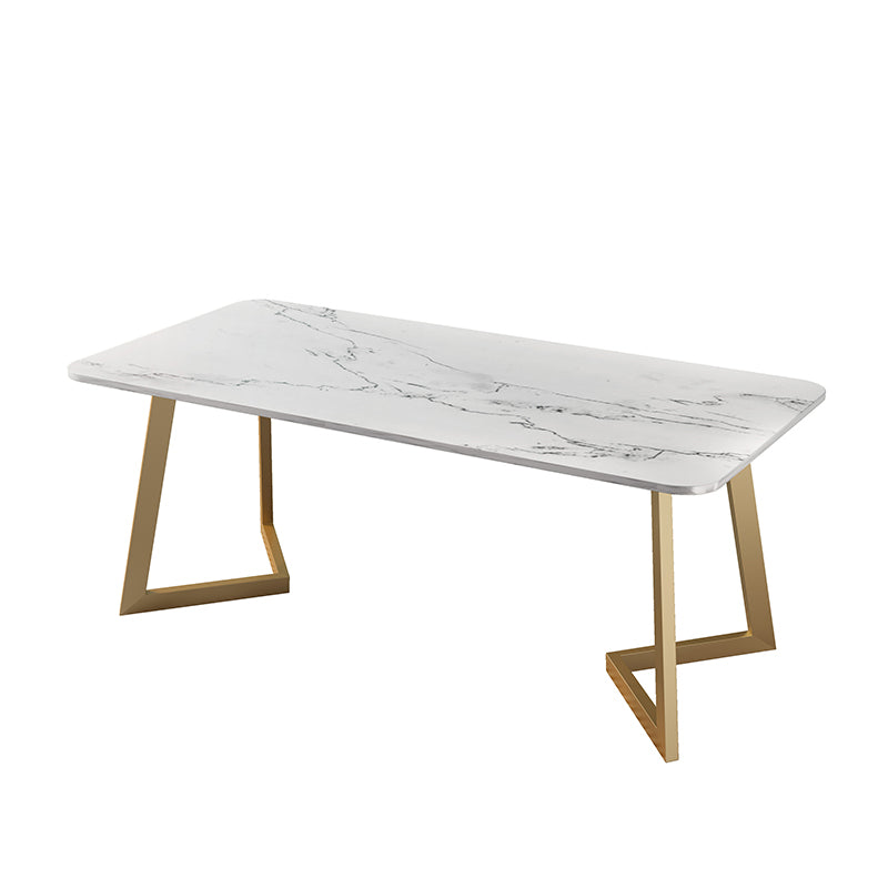 Glam 1/4/5 Pieces Dining Set Rectangle Sintered Stone Dining Table for Home Use