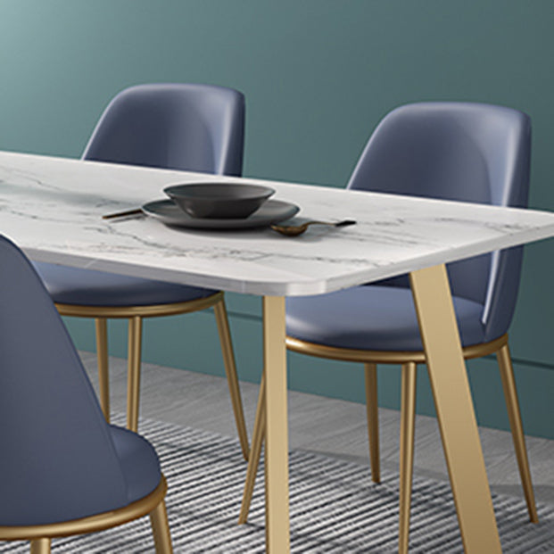 Glam 1/4/5 Pieces Dining Set Rectangle Sintered Stone Dining Table for Home Use