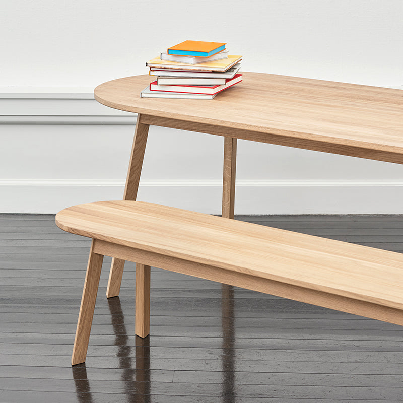 Mesa de madera moderna para mesa de comedor ovalado de restaurante con 4 patas
