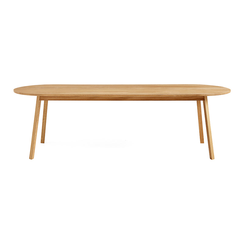 Mesa de madera moderna para mesa de comedor ovalado de restaurante con 4 patas