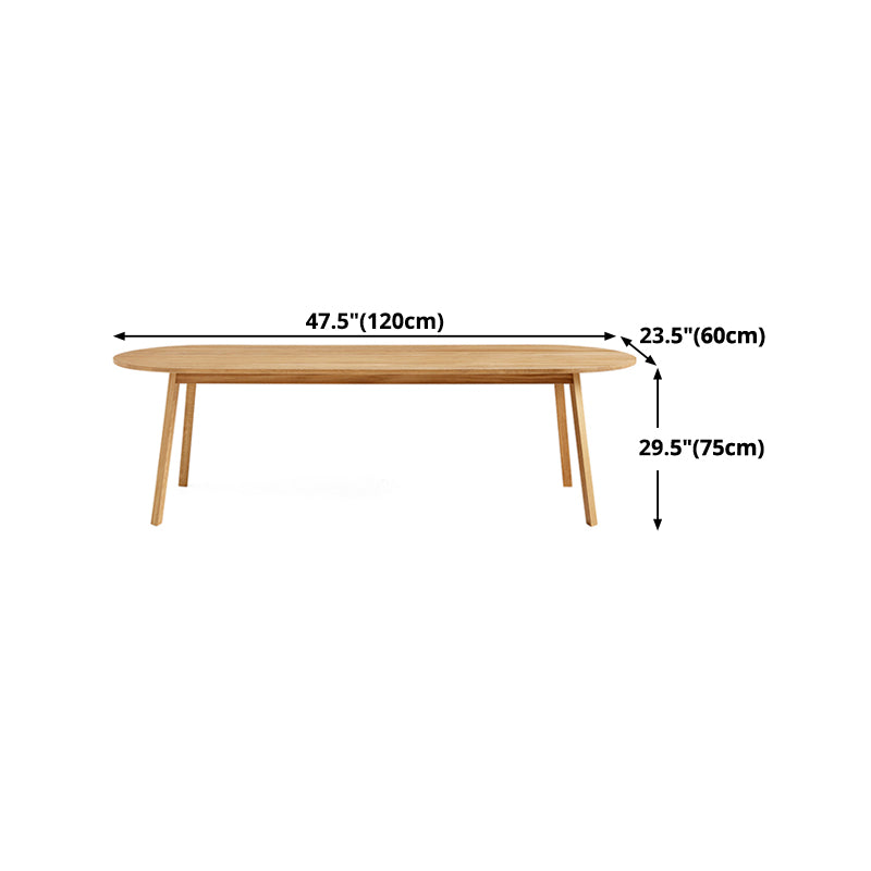 Mesa de madera moderna para mesa de comedor ovalado de restaurante con 4 patas
