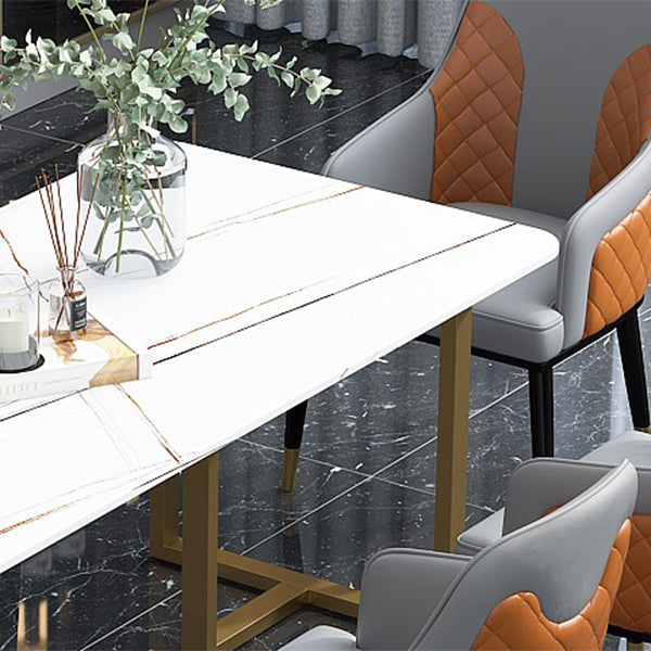 Mesa de comedor de rectángulo de lujo tradicional mesa de doble pedestal