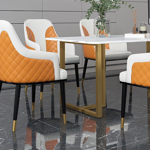 Mesa de comedor de rectángulo de lujo tradicional mesa de doble pedestal