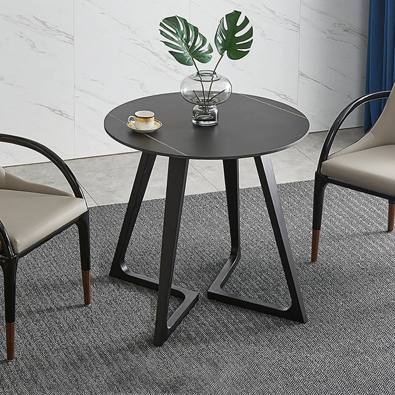 Sintered Stone Dining Table Industrial Double Pedestal Table for Dining Room