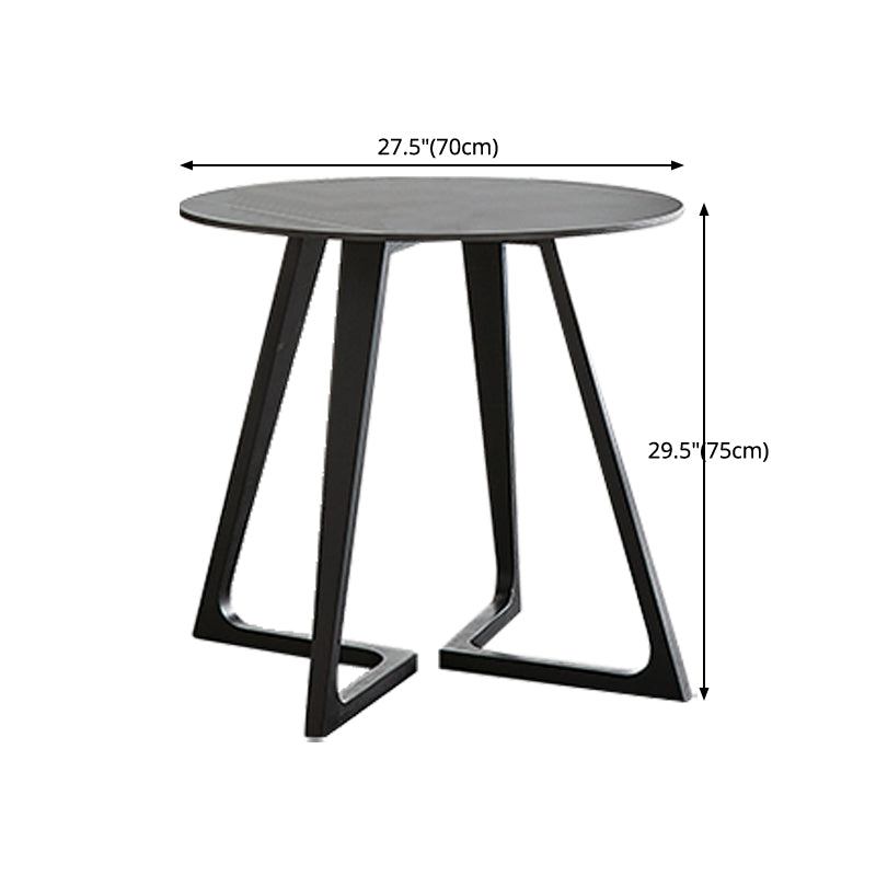 Sintered Stone Dining Table Industrial Double Pedestal Table for Dining Room
