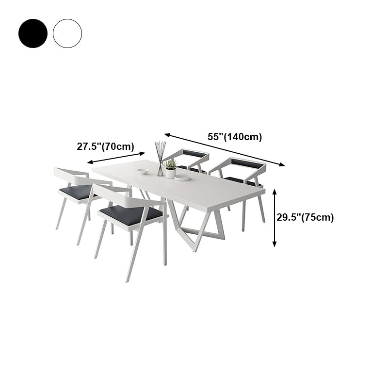 Mesa de comedor rectangular de estilo lujoso con pedestal doble, mesa fija con madera maciza