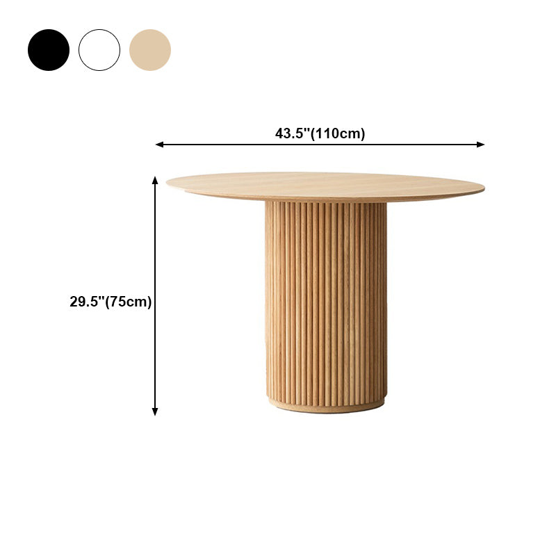 Solid Wood Dining Table Round Modern Pedestal Dining Table for Home Use