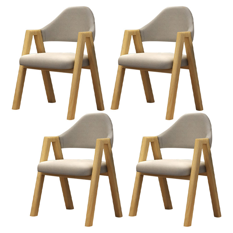 Chaise de salle à manger arrière ouverte de finition mate de fauteuil de tissu de restaurant moderne