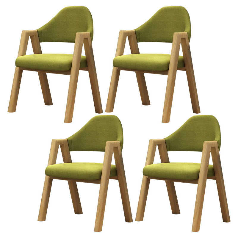 Chaise de salle à manger arrière ouverte de finition mate de fauteuil de tissu de restaurant moderne